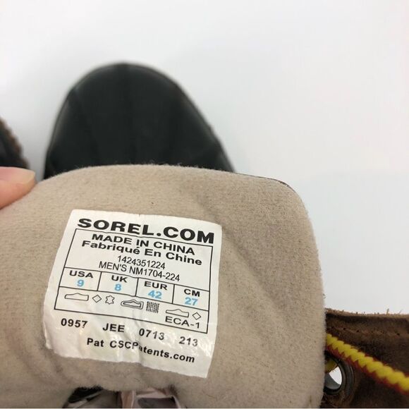 SOREL Mens Cheyanne II Waterproof Insulated Winter Boot Size 9 - Picture 8 of 9